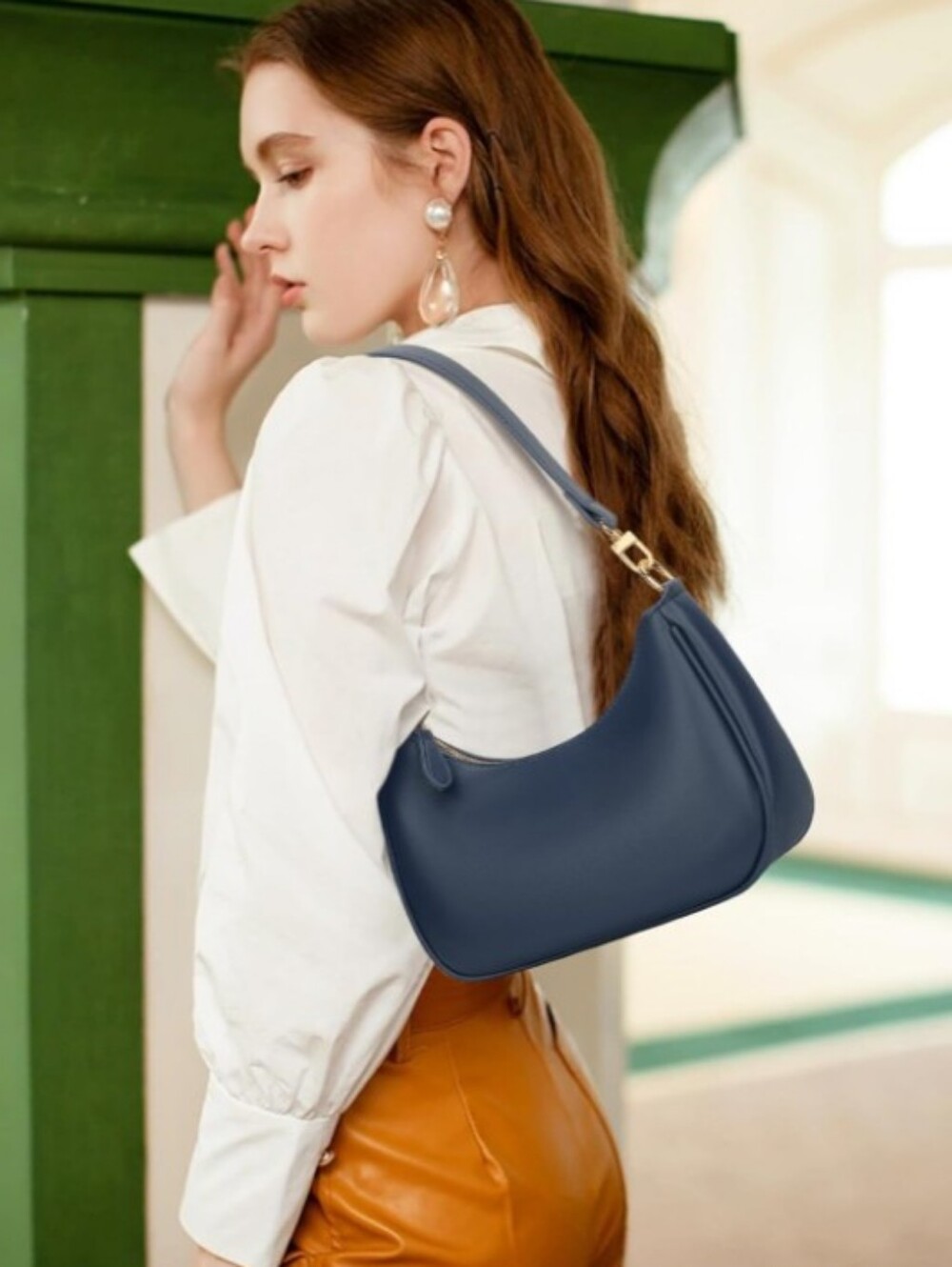 Blue Navy Waters Shoulder Bag